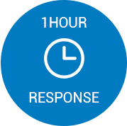 1 hour response icon