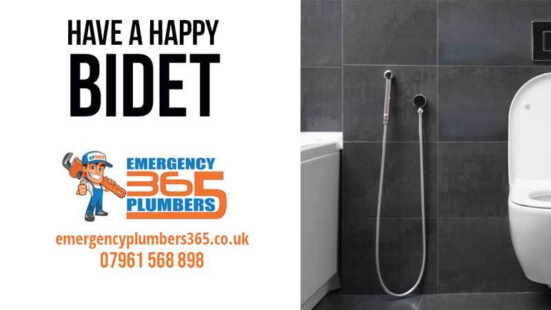 Bidet handheld shower - with text: Have a happy bidet