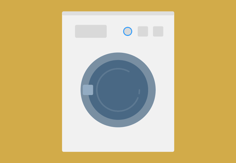 washing machine flat illustration